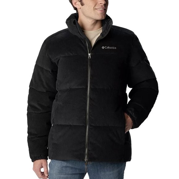 NEW $220 Columbia Puffect Corduroy Jacket!BlackInsulated Quilted Puffer